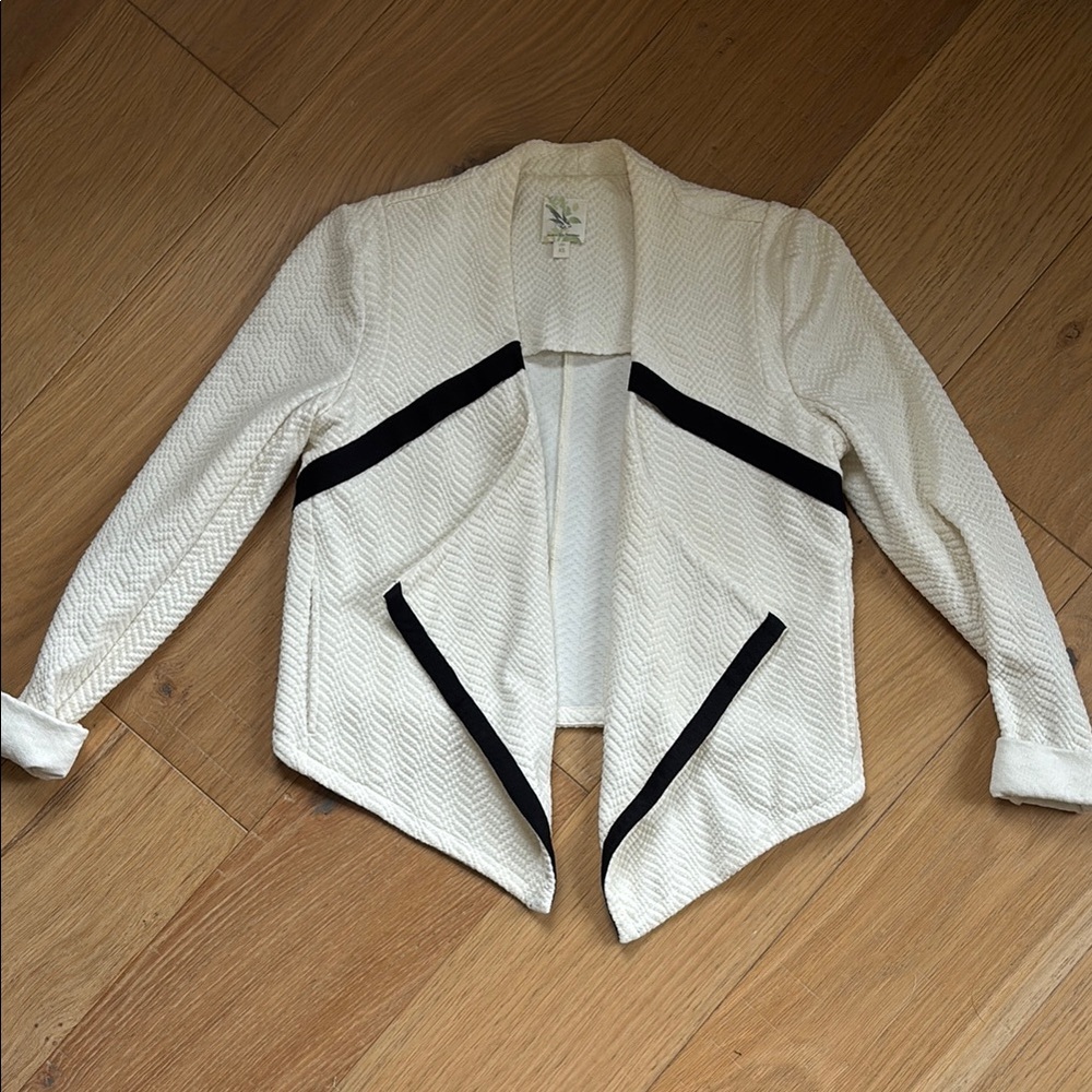 Stylish Cream and Black Women's Jacket